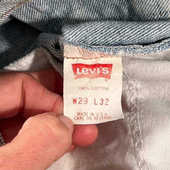 Vintage‎ Levis 585 Men's 29x32 Jeans Orange Tab Straight Relaxed Y2K Blue Retro - Picture 11 of 12